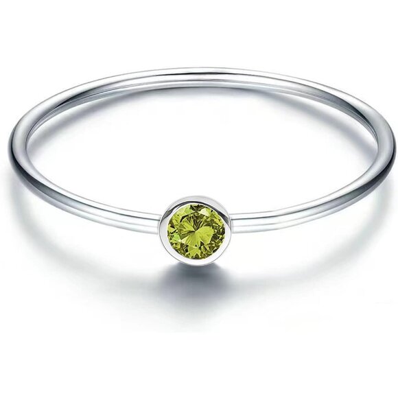 Women's Set Mother Ring with Birthstone Stackable Jewelry Gifts for Wife - Picture 2 of 6